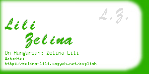 lili zelina business card